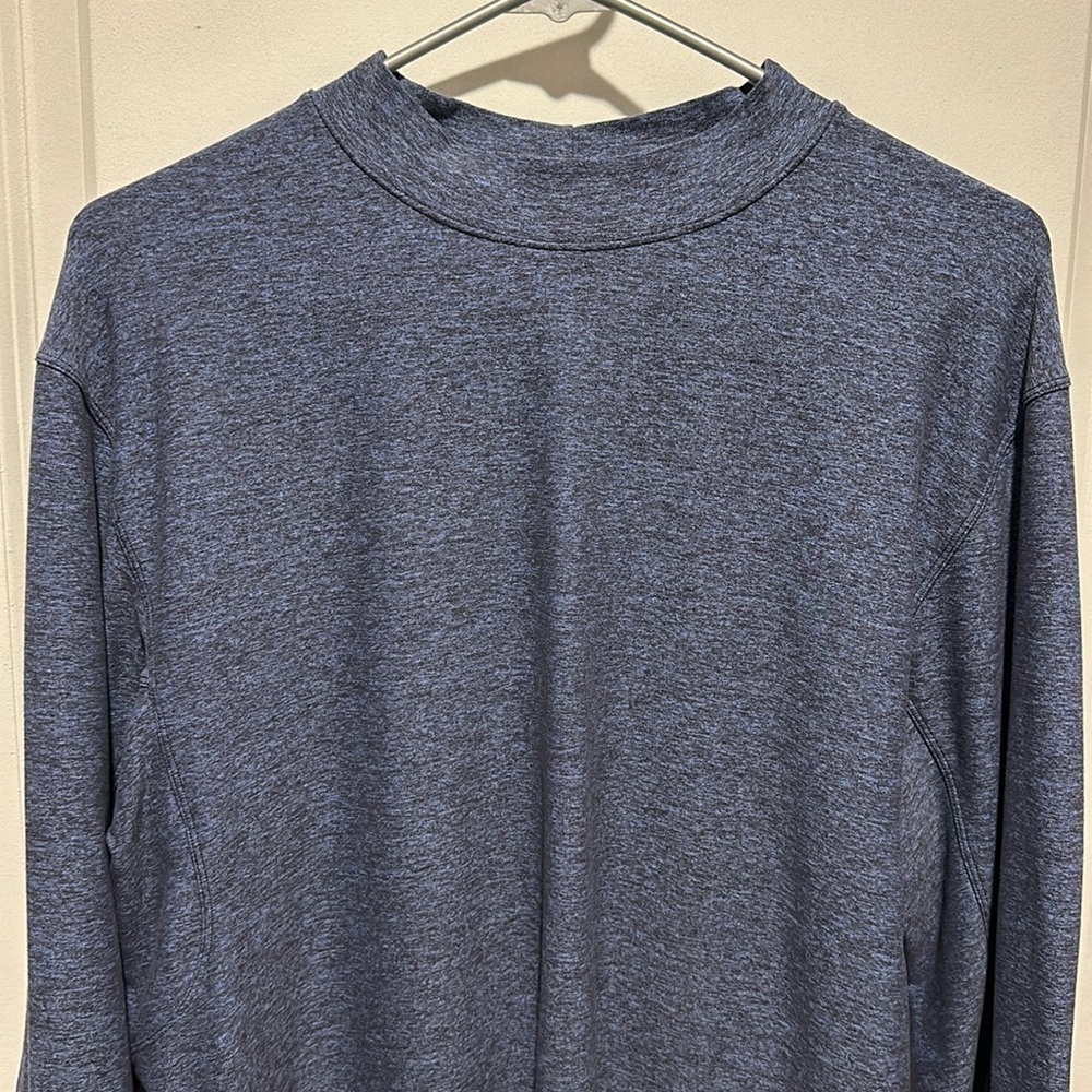 Lululemon RULU Mock Blue Long Sleeve T Shirt Like New